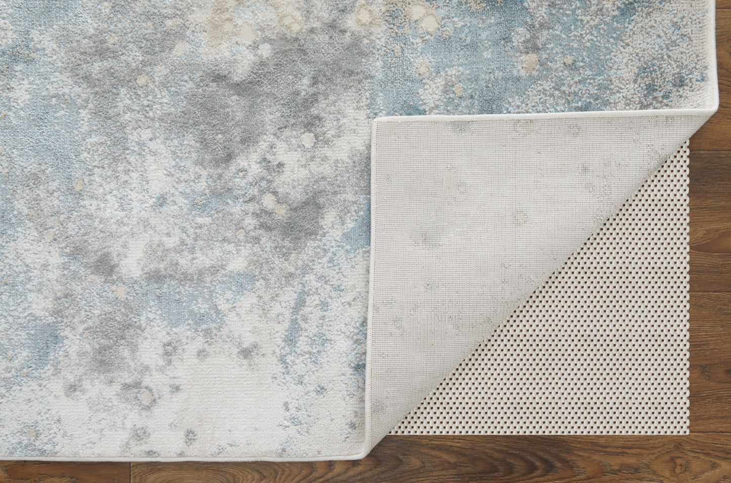 Astra Transitional/Industrial/Casual Abstract/Watercolor Blue/Gray - Feizy Rug