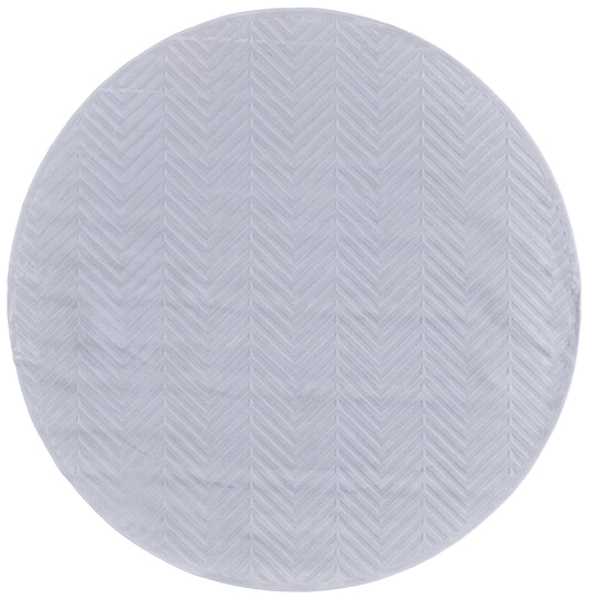 Saphir Mira Modern/Casual Geometric/Herringbone White - Feizy Rug