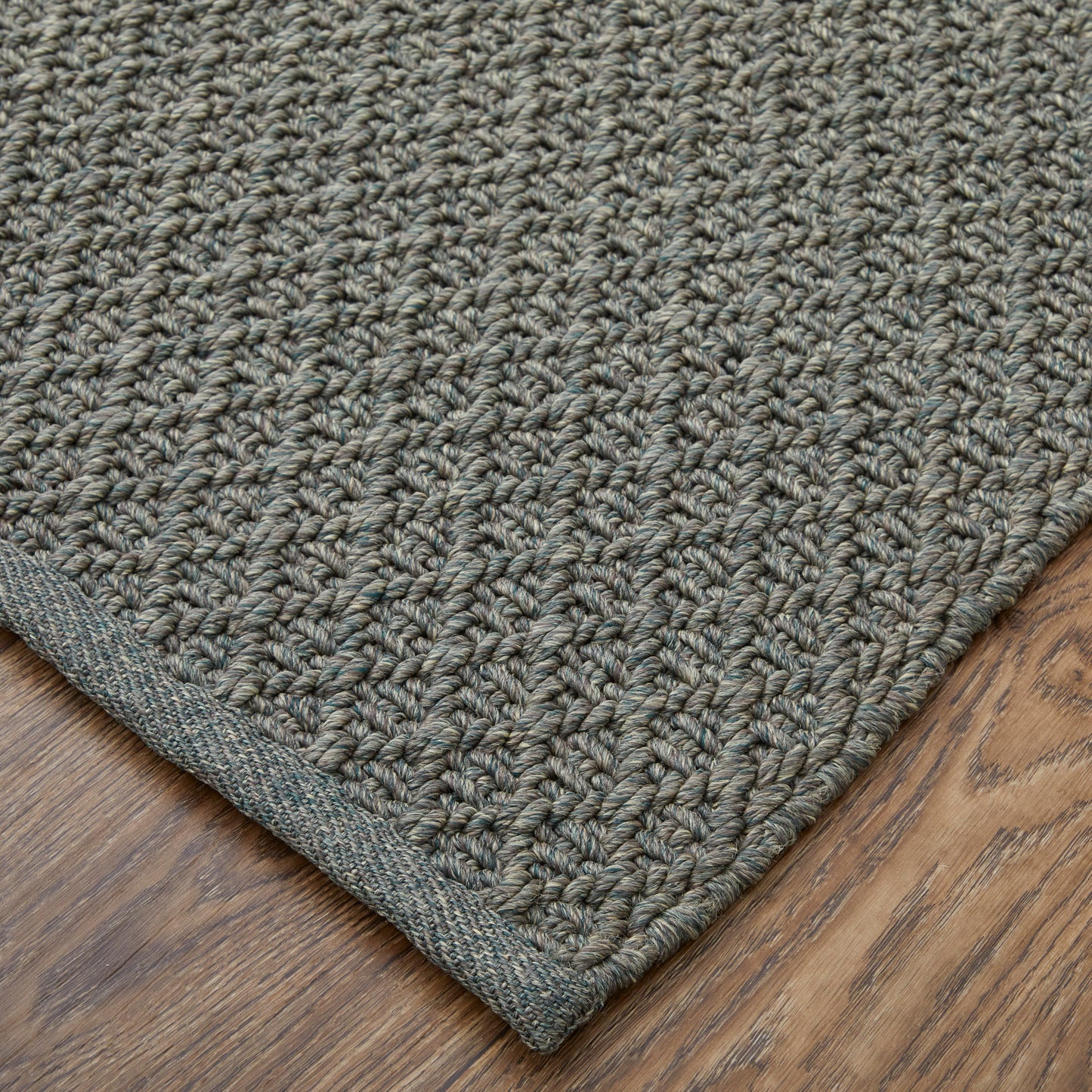 Tito Modern/Casual/Cottage Solid Green/Ivory - Feizy Rug
