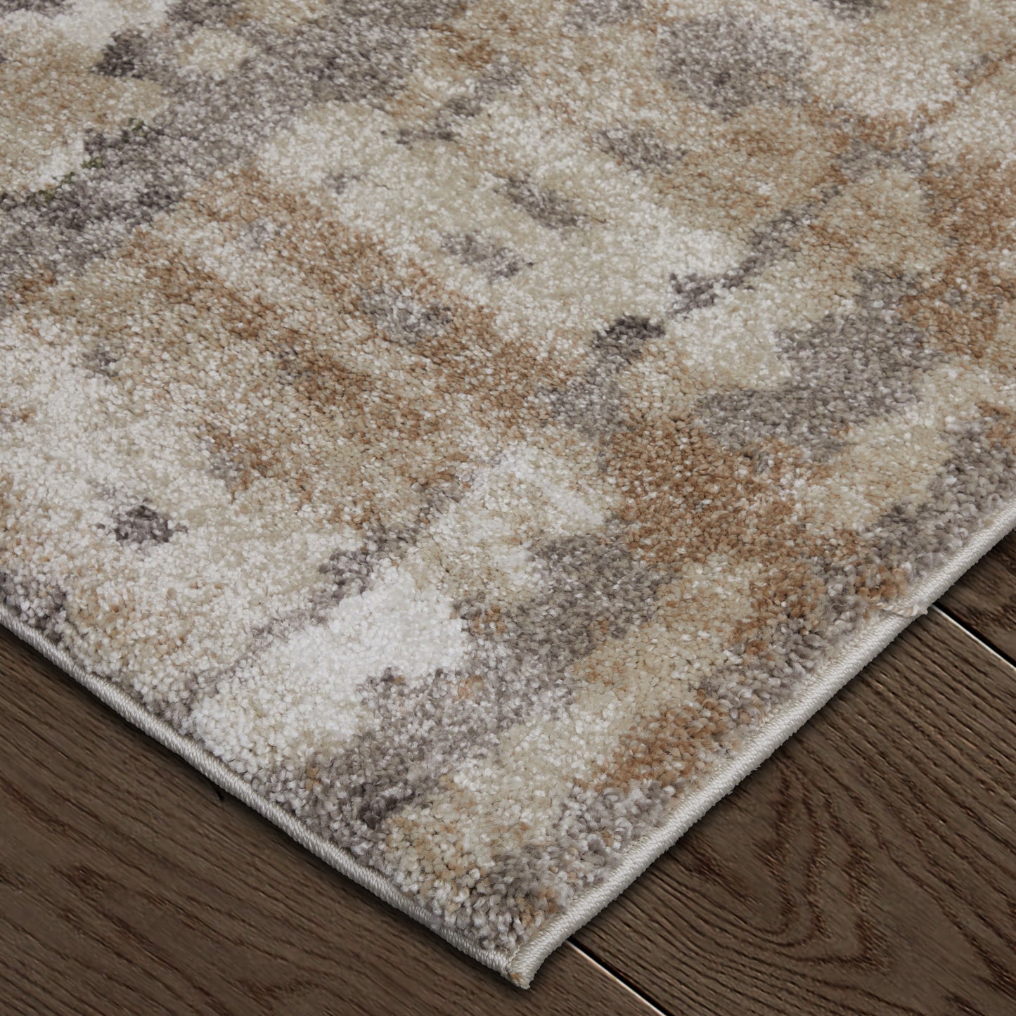 Skyview Modern/Industrial/Rustic Brown/Tan/Ivory Area Rug