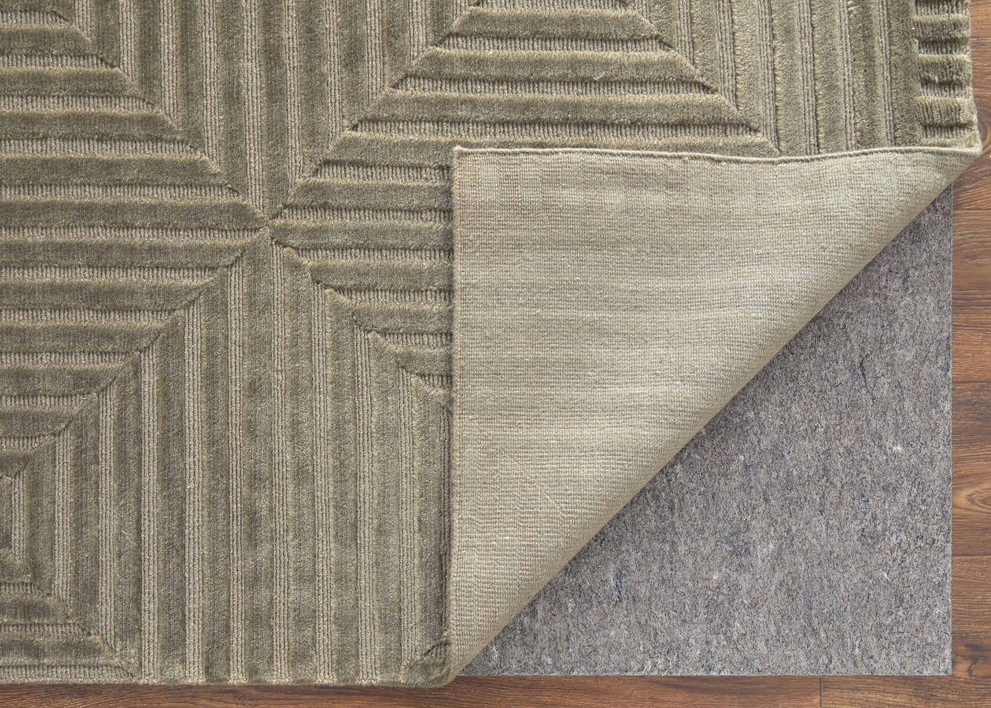 Channels Modern/Global Geometric Green/Taupe/Blue - Feizy Rug