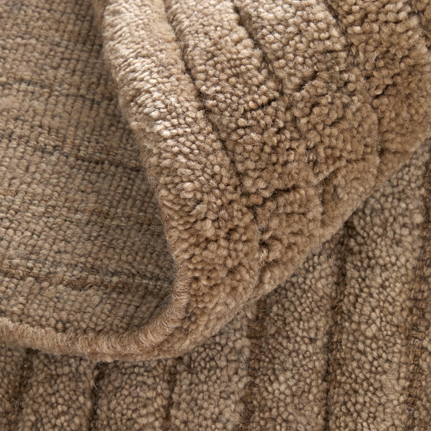 Cornerstone Modern/Casual Solid/Stripes Tan - Feizy Rug