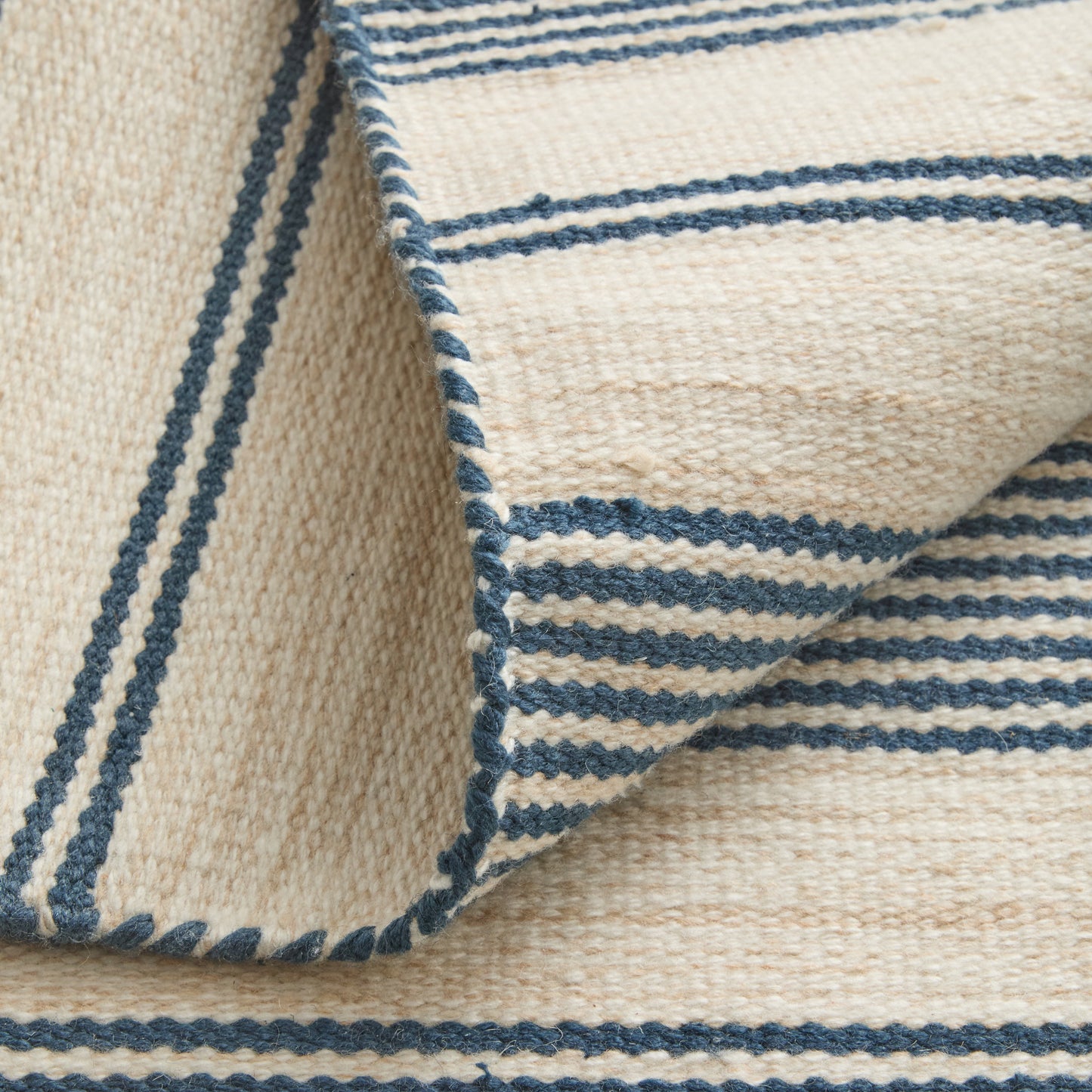 Duprine Transitional/Casual/Nautical & Coastal Stripes/Geometric White/Ivory/Blue - Feizy Rug