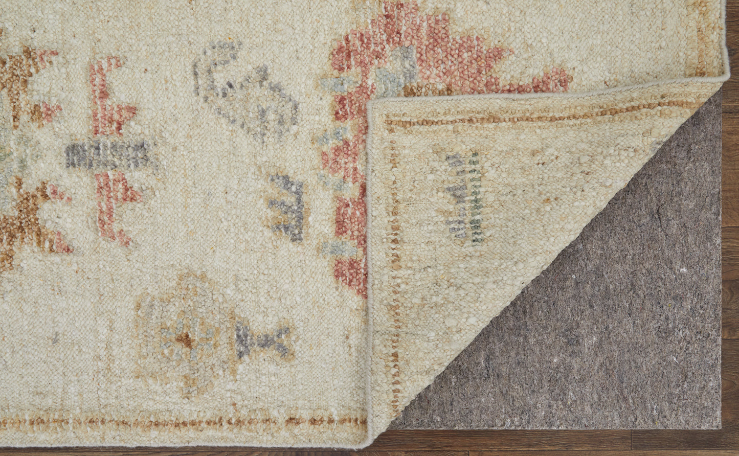 Grafton Transitional/Bohemian & Eclectic/Craftsman Floral & Botanical Ivory/Orange/Gray - Feizy Rug