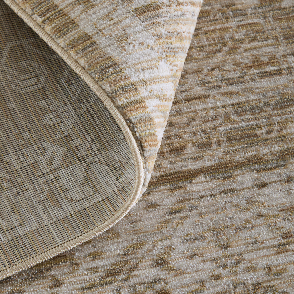 Augustine Traditional/Classic/Vintage Medallion/Bordered/Distressed Tan/Ivory - Feizy Rug