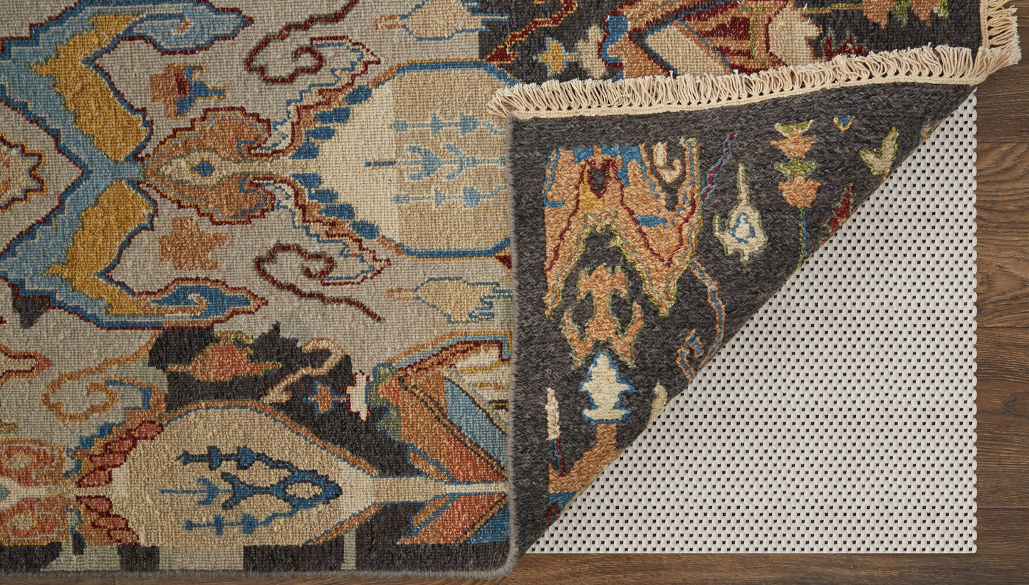 Leylan Transitional/Bohemian & Eclectic/Craftsman Ikat Taupe/Tan/Orange - Feizy Rug