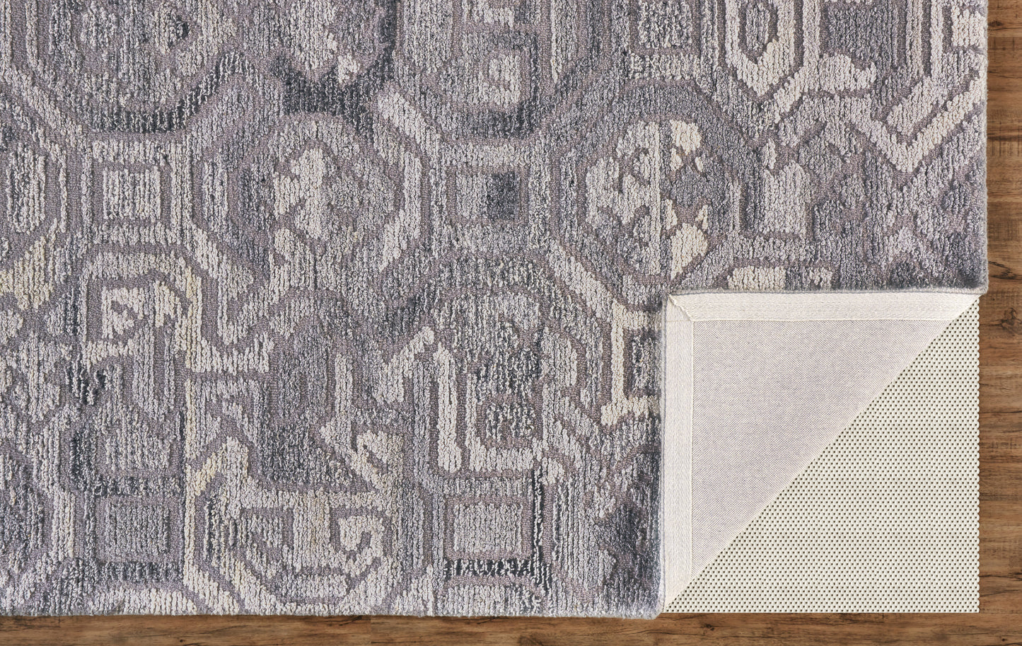 Asher Transitional/Industrial/Global Distressed/Geometric Gray/Ivory/Taupe - Feizy Rug