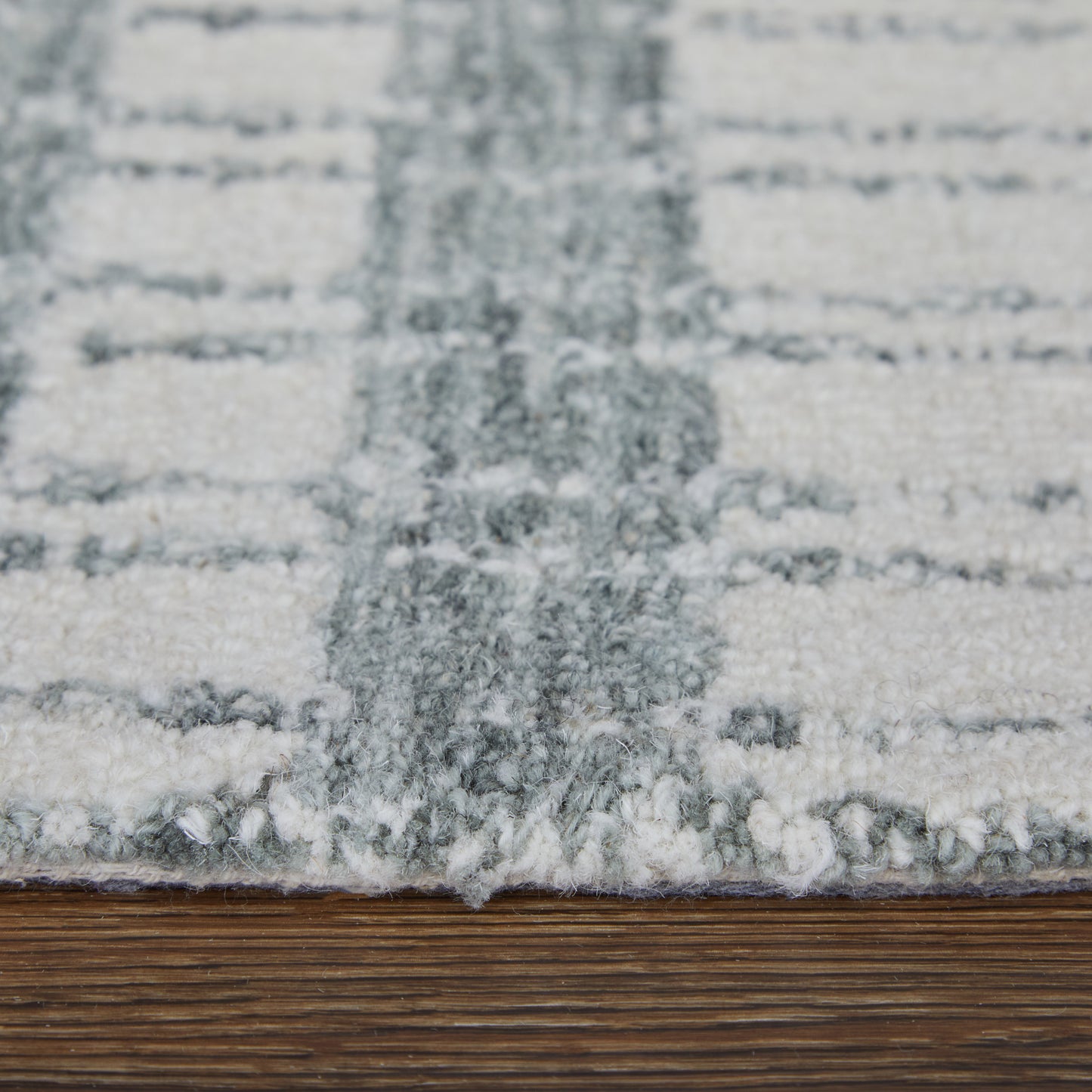 Aberdeen Modern/Casual Stripes/Geometric Gray/White - Feizy Rug