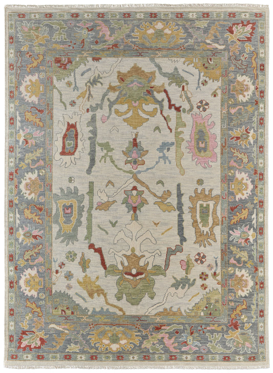 Karina Traditional/Persian/Craftsman Persian/Bordered/Abstract Blue/Gray/Gold - Feizy Rug