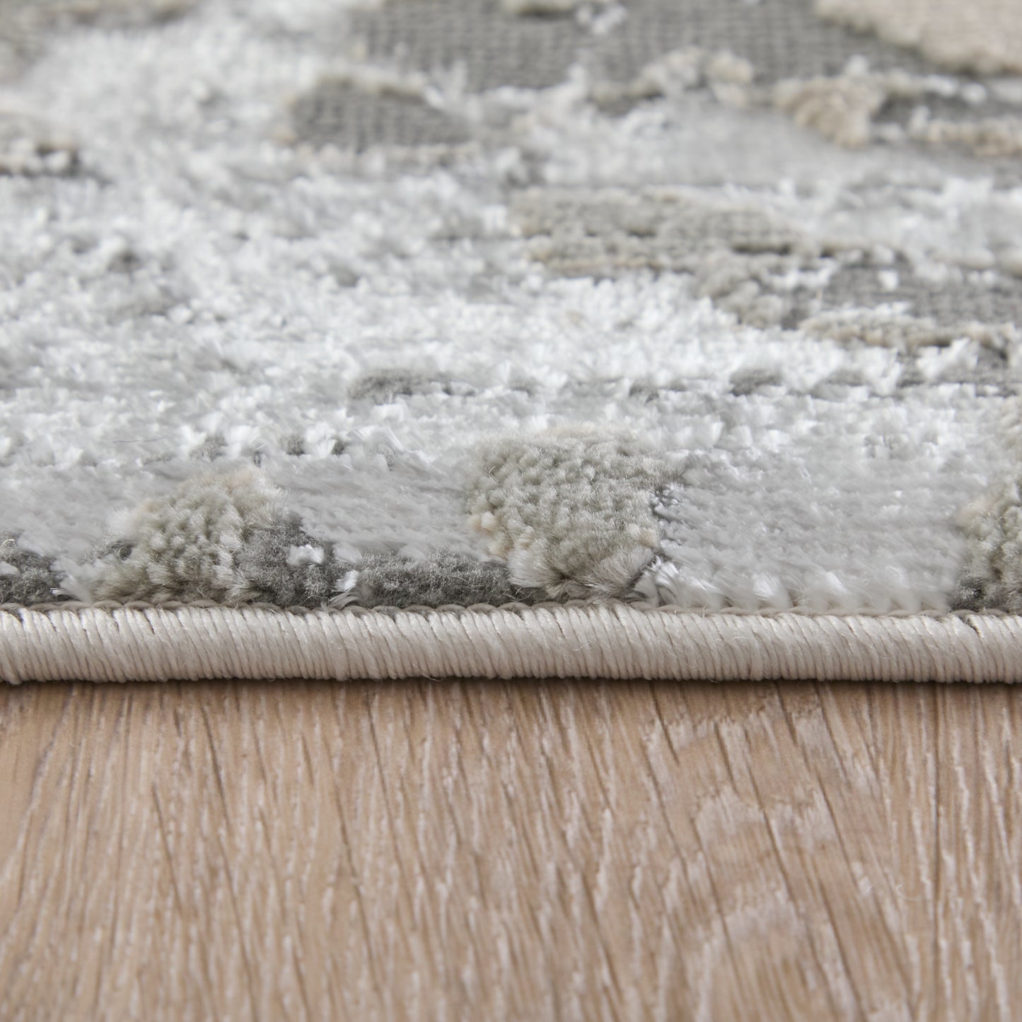 Micah Modern/Industrial/Luxury & Glam Abstract/Watercolor Silver/Gray/White - Feizy Rug