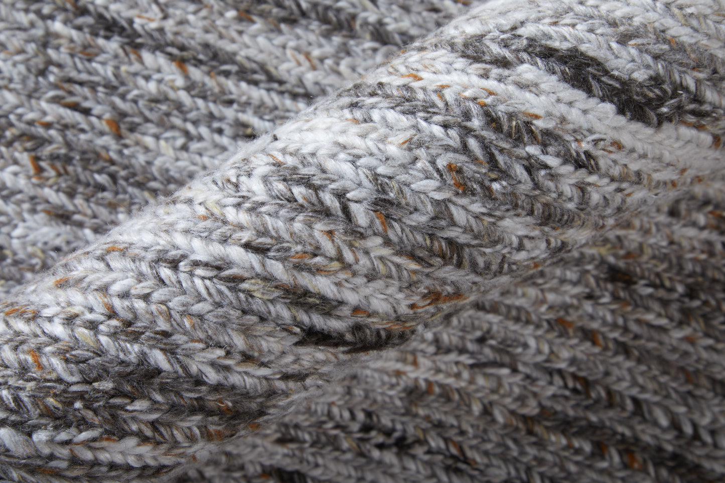 Finley Modern/Casual Solid/Distressed Gray/Brown - Feizy Rug