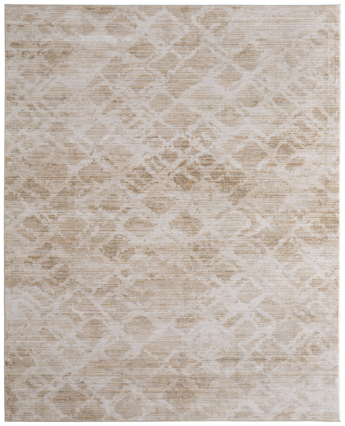 Greenwich Modern Abstract/Diamond/Distressed Tan/Ivory - Feizy Rug