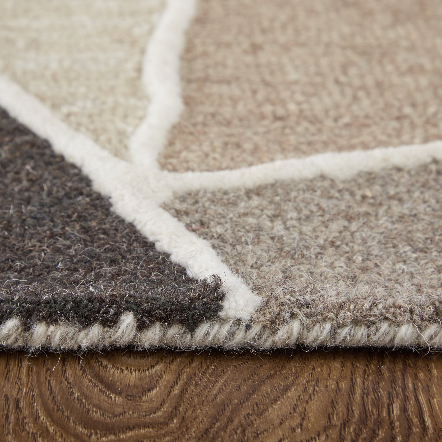 Kimball Transitional/Bohemian & Eclectic/Mid-Century Modern Abstract/Geometric/Patchwork Gray/Black/Brown - Feizy Rug