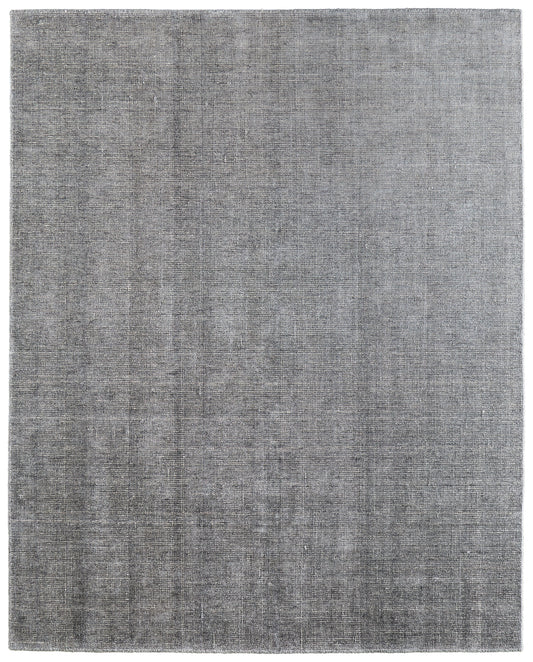 Fleetwood Modern/Casual Solid Gray/Black - Feizy Rug