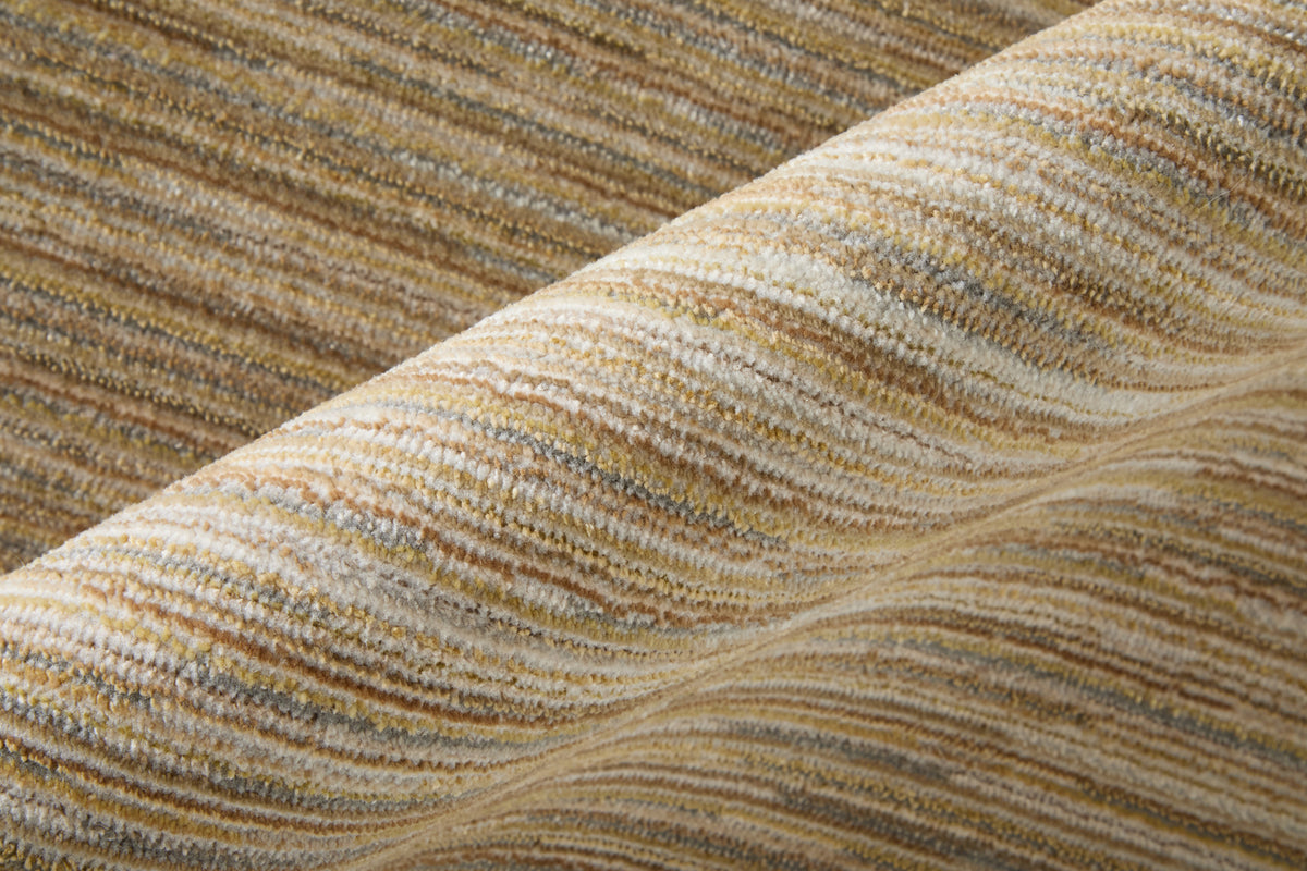 Priestley Modern Solid/Stripes Tan - Feizy Rug