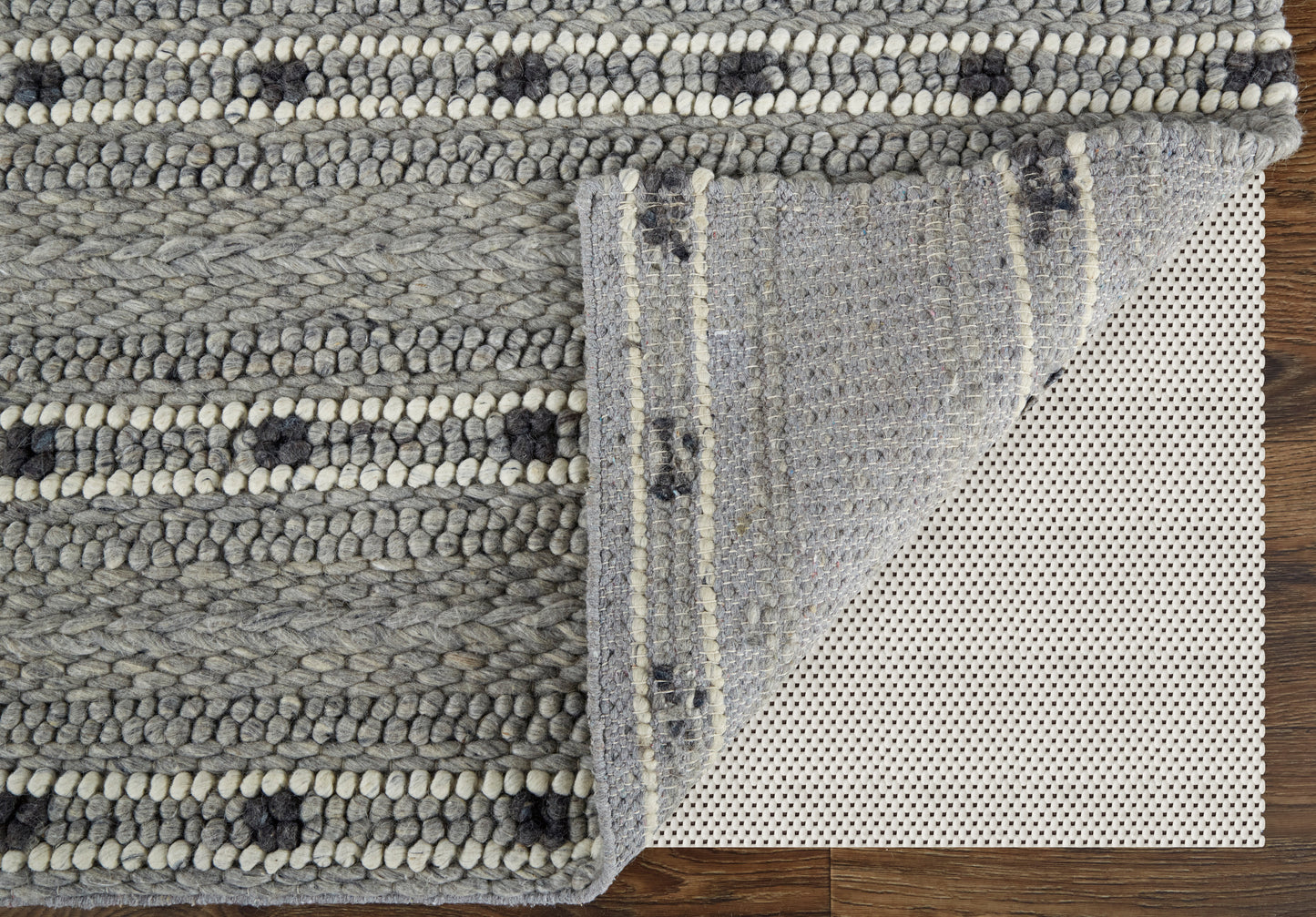 Cicero Transitional/Casual Stripes Gray/Black/White - Feizy Rug