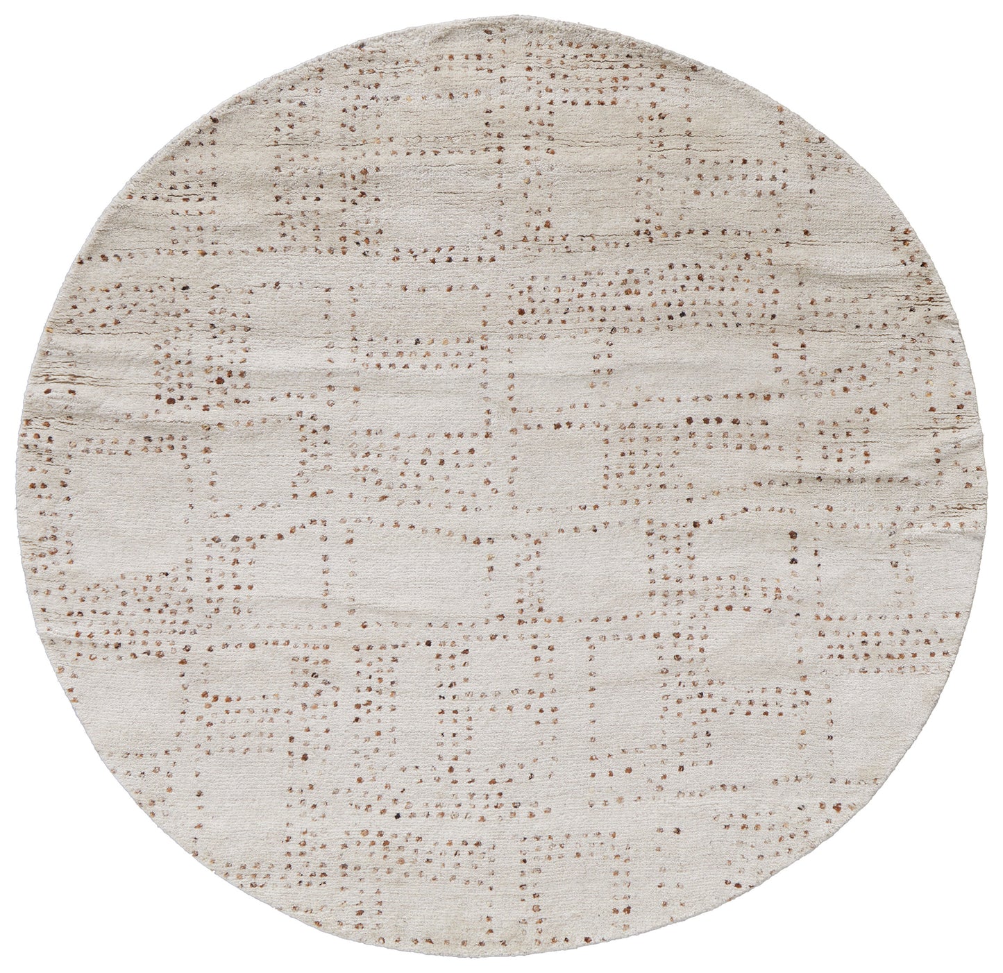Truxel Modern/Casual Polka Dots/Geometric Tan/Brown - Feizy Rug