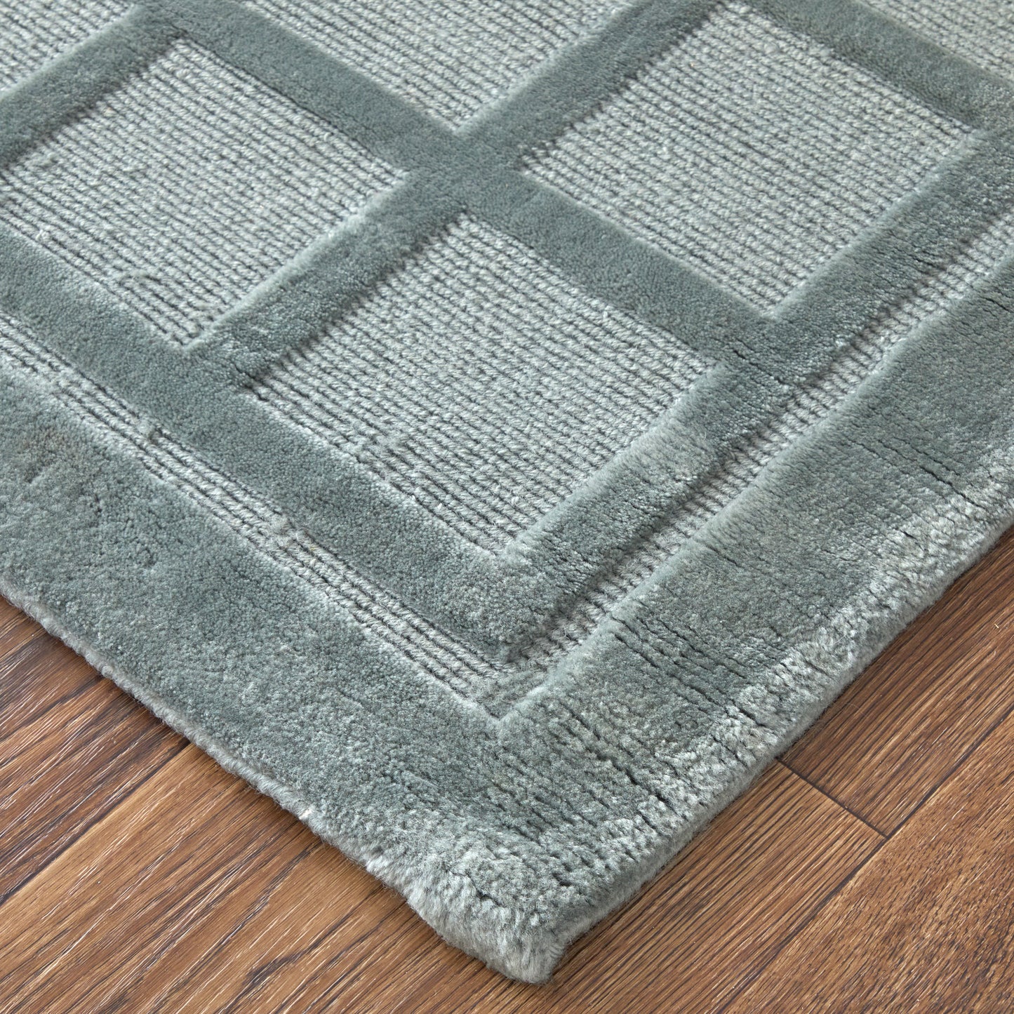 Channels Modern/Global Geometric Gray/Blue - Feizy Rug