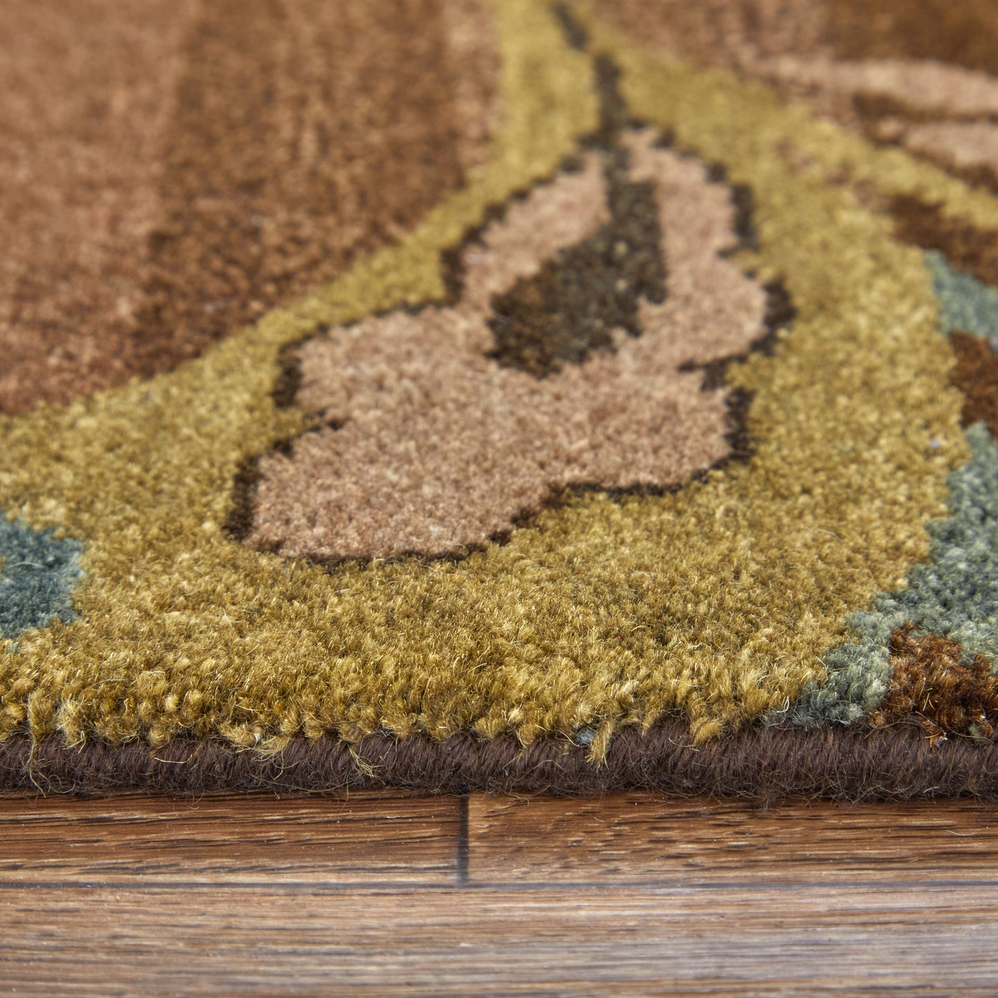 Amzad Transitional/Classic/Cottage Floral & Botanical/Paisley Brown/Tan/Green - Feizy Rug