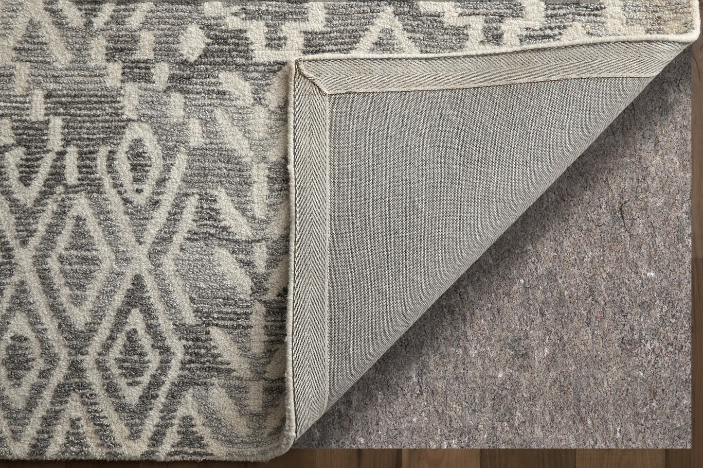 Asher Transitional/Bohemian & Eclectic/Global Distressed/Abstract/Moroccan Gray/White - Feizy Rug