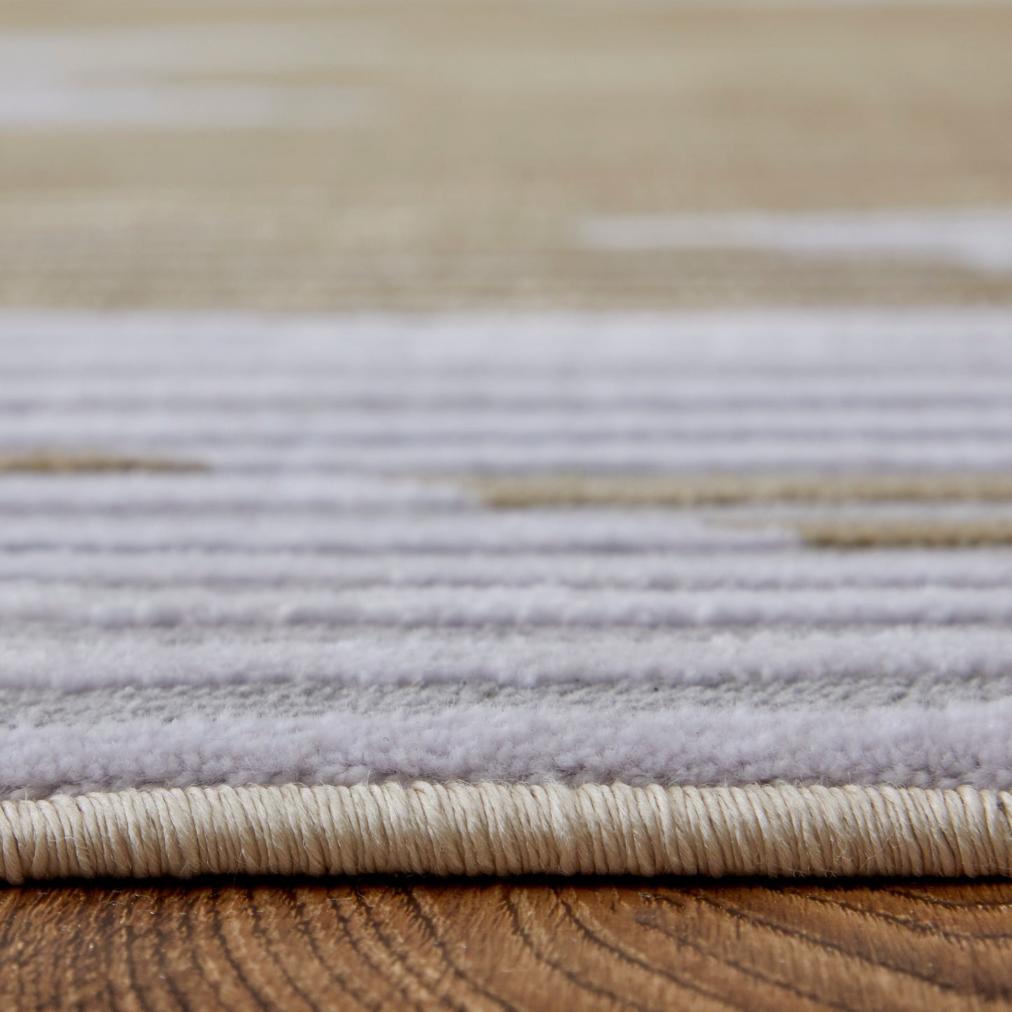 Marigold Modern/Mid-Century Modern/Industrial Geometric/Gradient & Ombre/Herringbone Gold/Gray/White - Feizy Rug