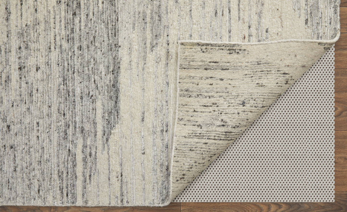 Brighton Modern/Casual/Global Ivory/Gray Area Rug