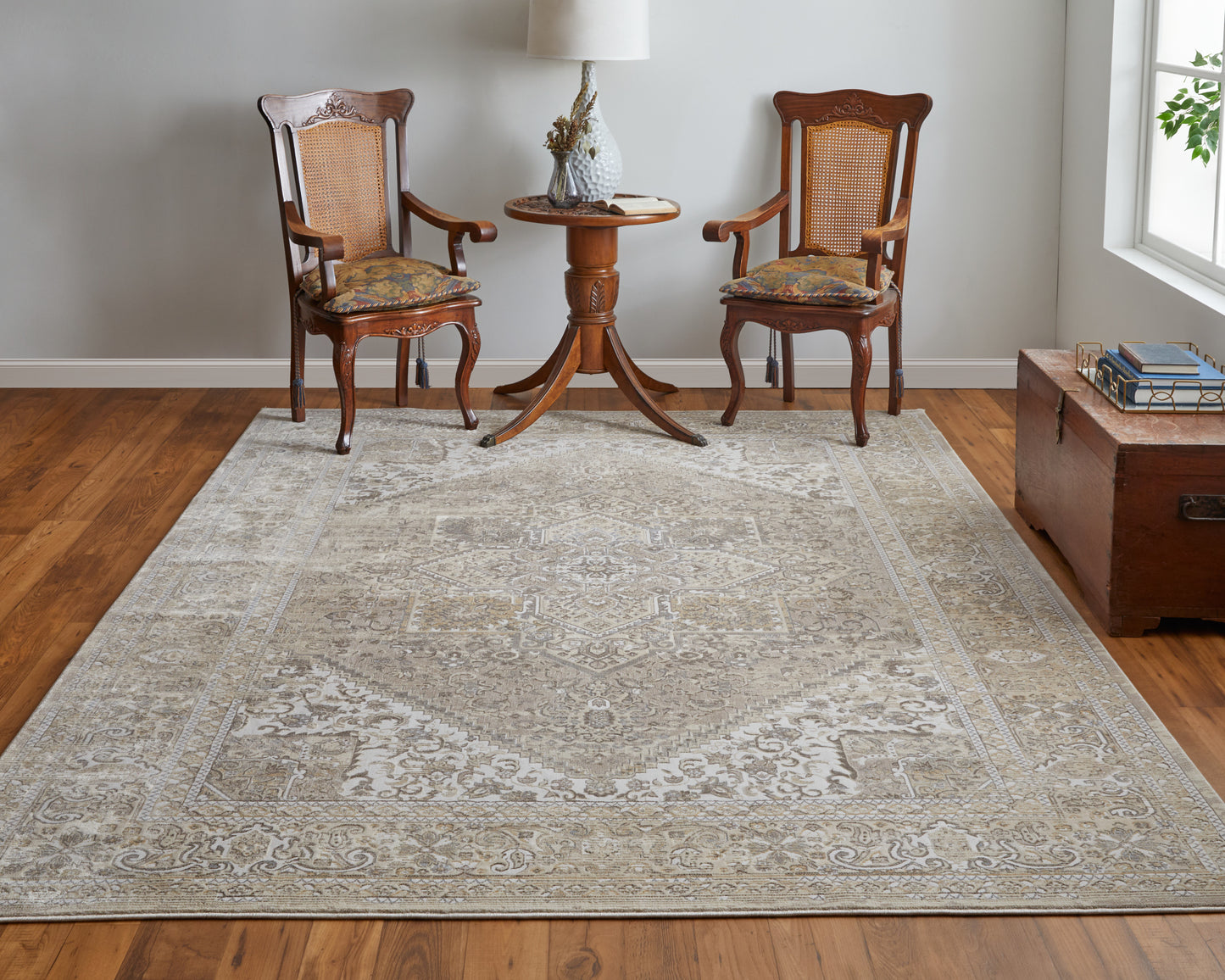 Celene Traditional/Vintage/Casual Brown/Ivory/Tan Accent Rug