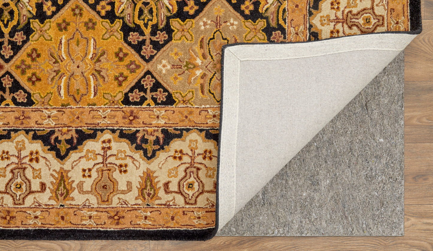 Wagner Traditional/Classic/Vintage Diamond/Persian/Bordered Gold/Tan/Black - Feizy Rug