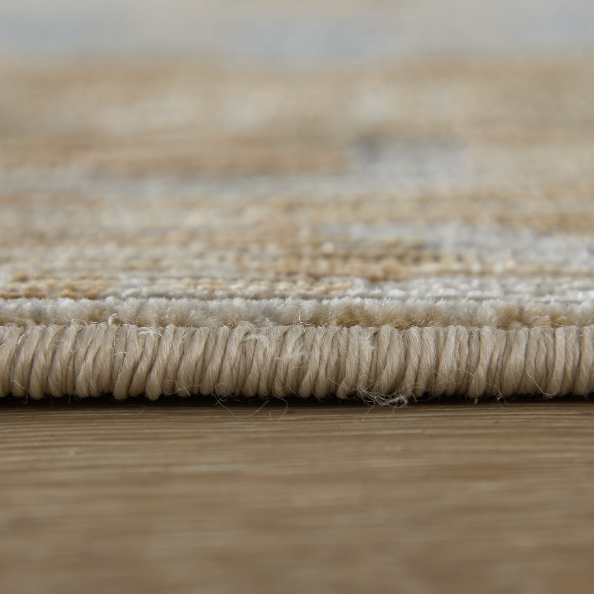 Augustine Traditional/Classic/Vintage Floral & Botanical/Distressed Tan/Blue/Ivory - Feizy Rug