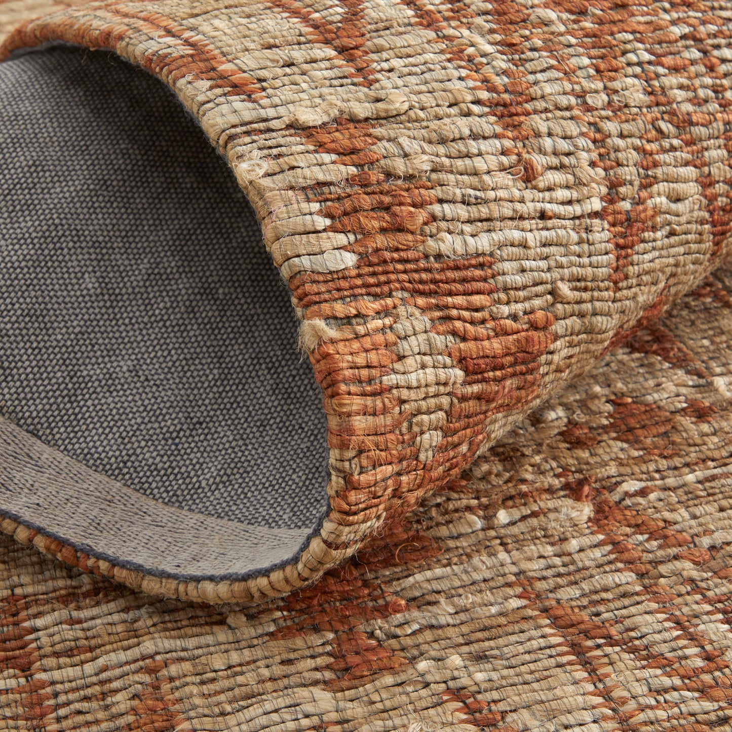 Lilliana Transitional/Global/Bohemian & Eclectic Geometric/Diamond Orange/Ivory/Tan - Feizy Rug