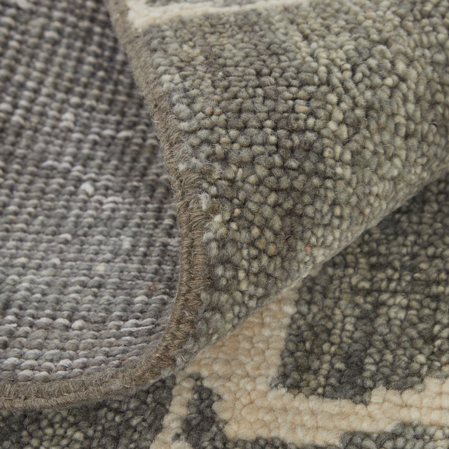 Sutton Transitional/Industrial/Casual Abstract/Geometric Taupe/Ivory - Feizy Rug
