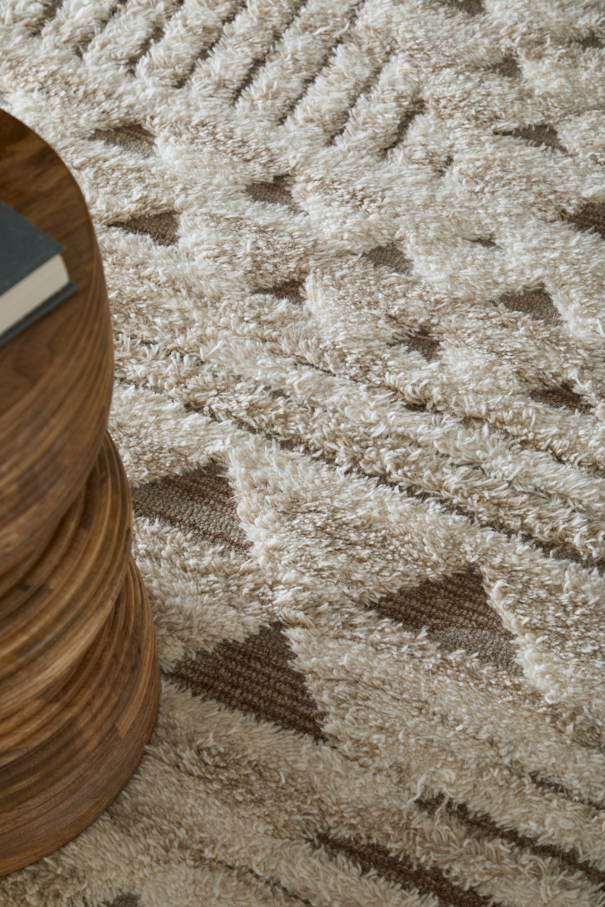 Anica Modern/Bohemian & Eclectic/Global Geometric/Abstract Ivory/Taupe/Gray - Feizy Rug