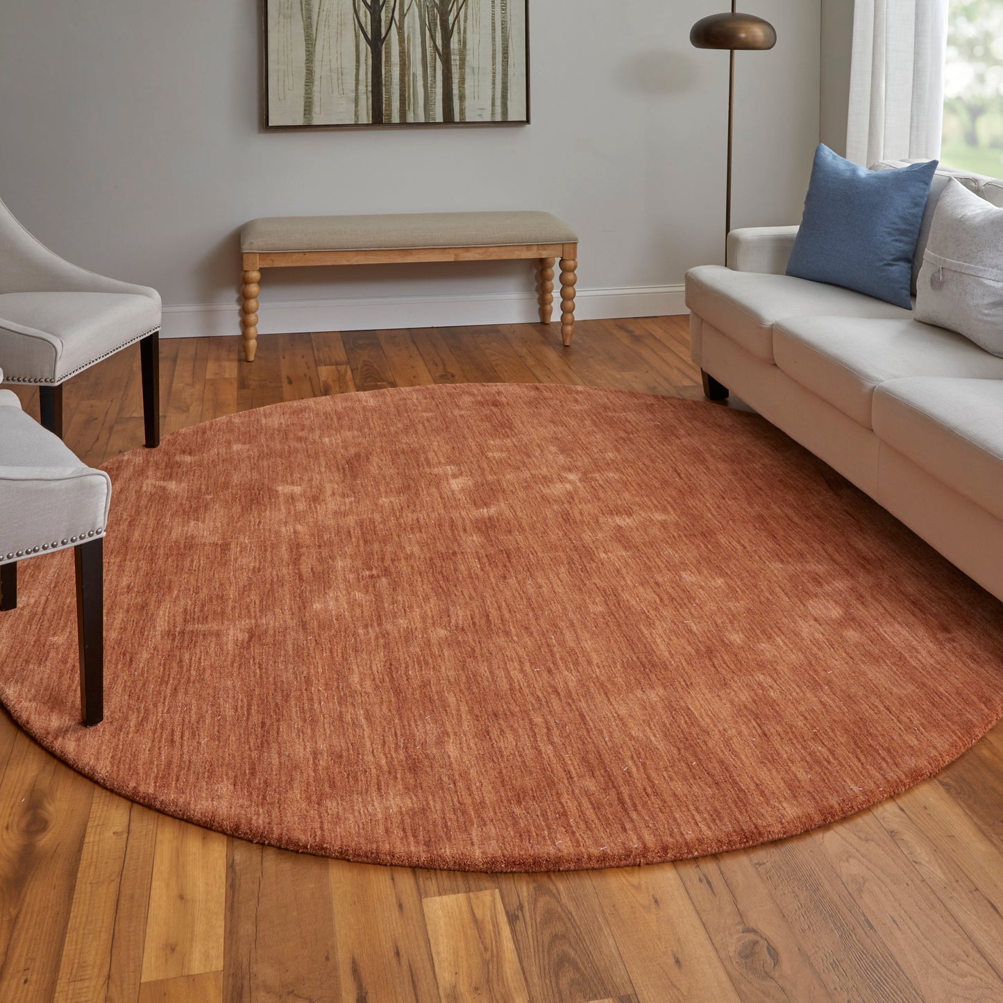 Luna Modern/Casual Solid Orange - Feizy Rug