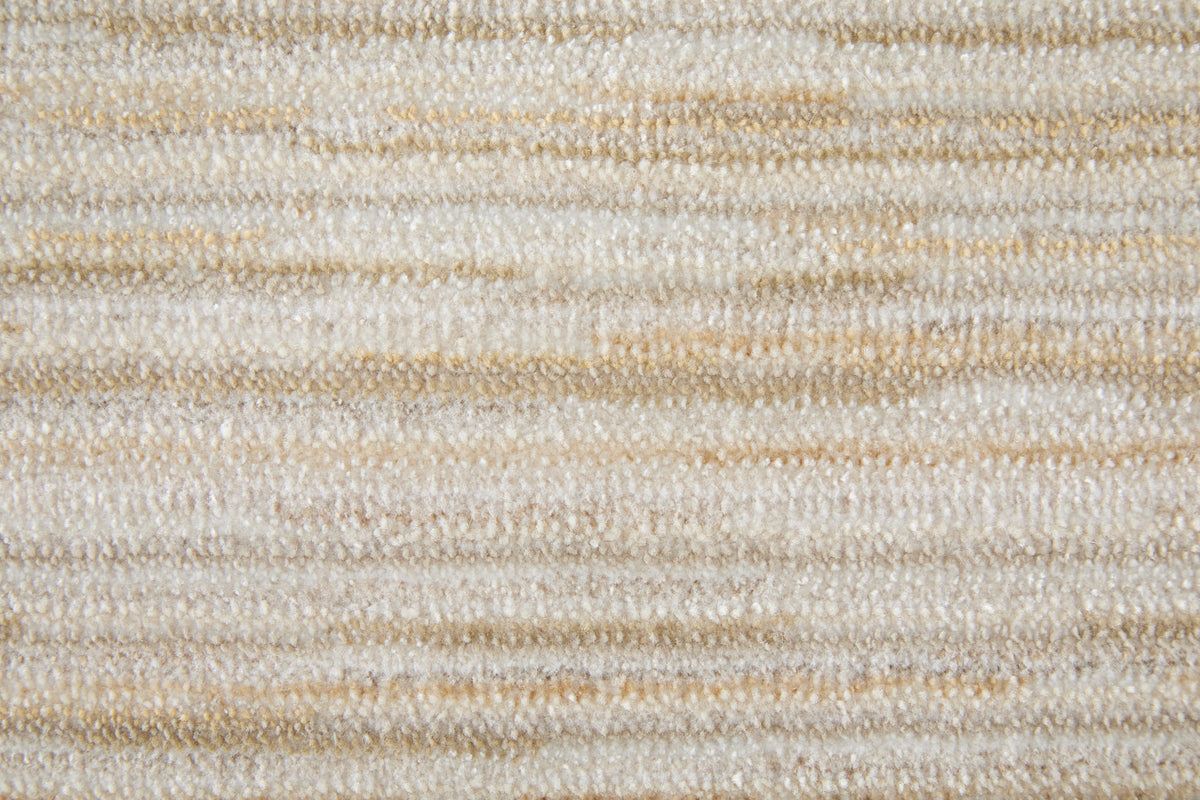Priestley Modern Solid/Stripes Ivory - Feizy Rug