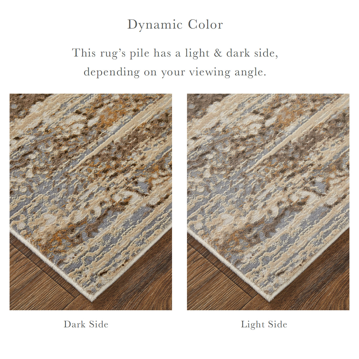 Parker Transitional/Casual Abstract Tan/Ivory/Brown 3705 - Feizy Rug