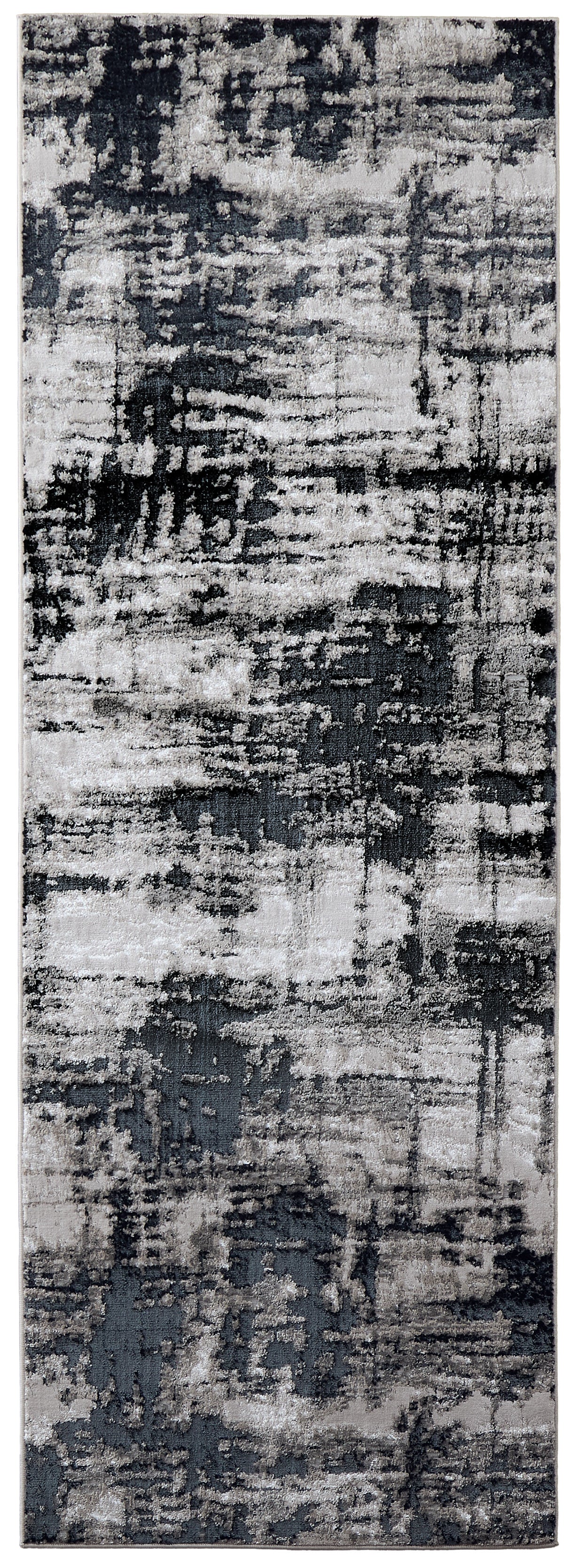Micah Modern/Industrial Abstract Black/White/Gray - Feizy Rug
