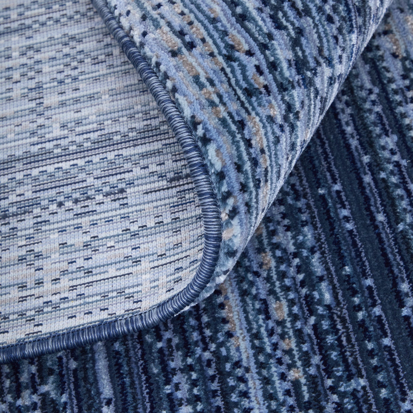 Deja Modern/Casual Solid Blue/Silver - Feizy Rug