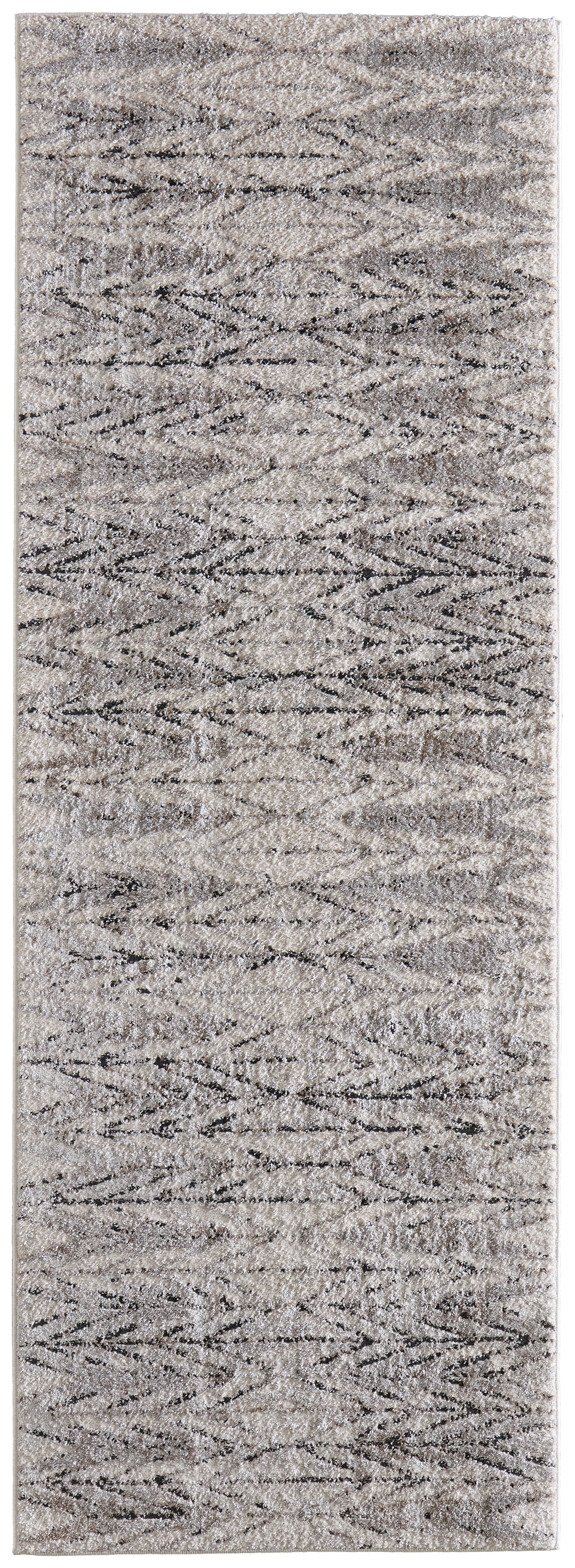 Vancouver Modern/Scandinavian/Cottage Geometric/Argyle/Stripes Ivory/Tan/Brown - Feizy Rug