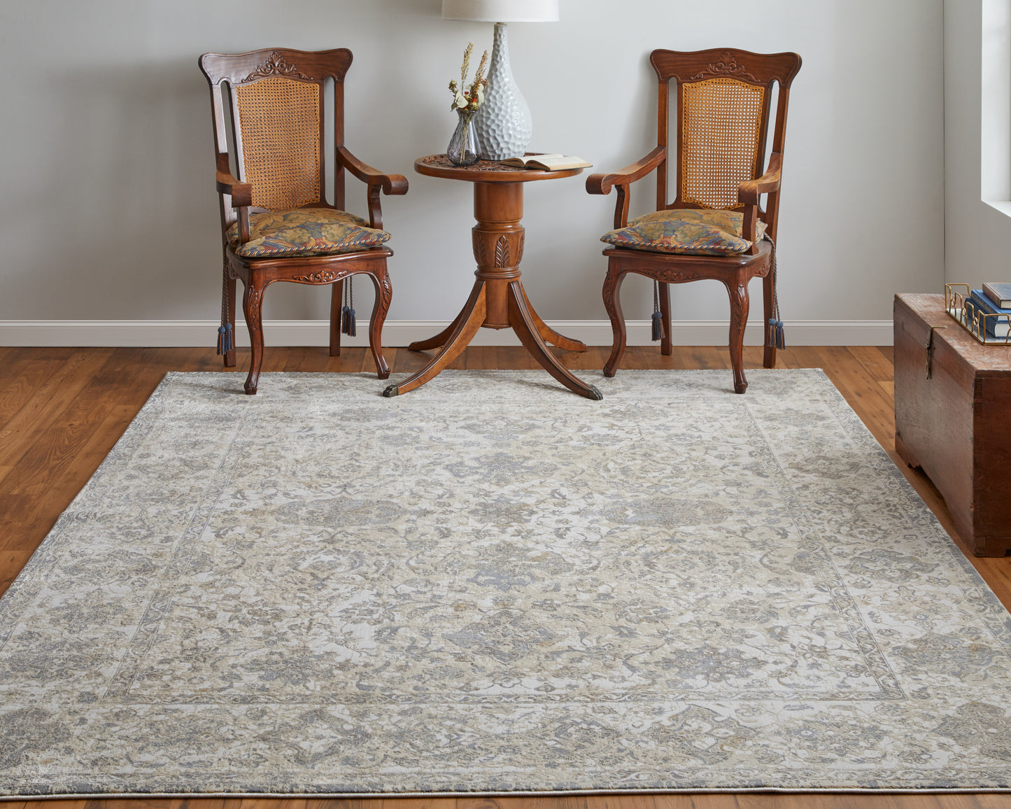 Celene Traditional/Casual/Vintage Ivory/Tan/Gray Area Rug
