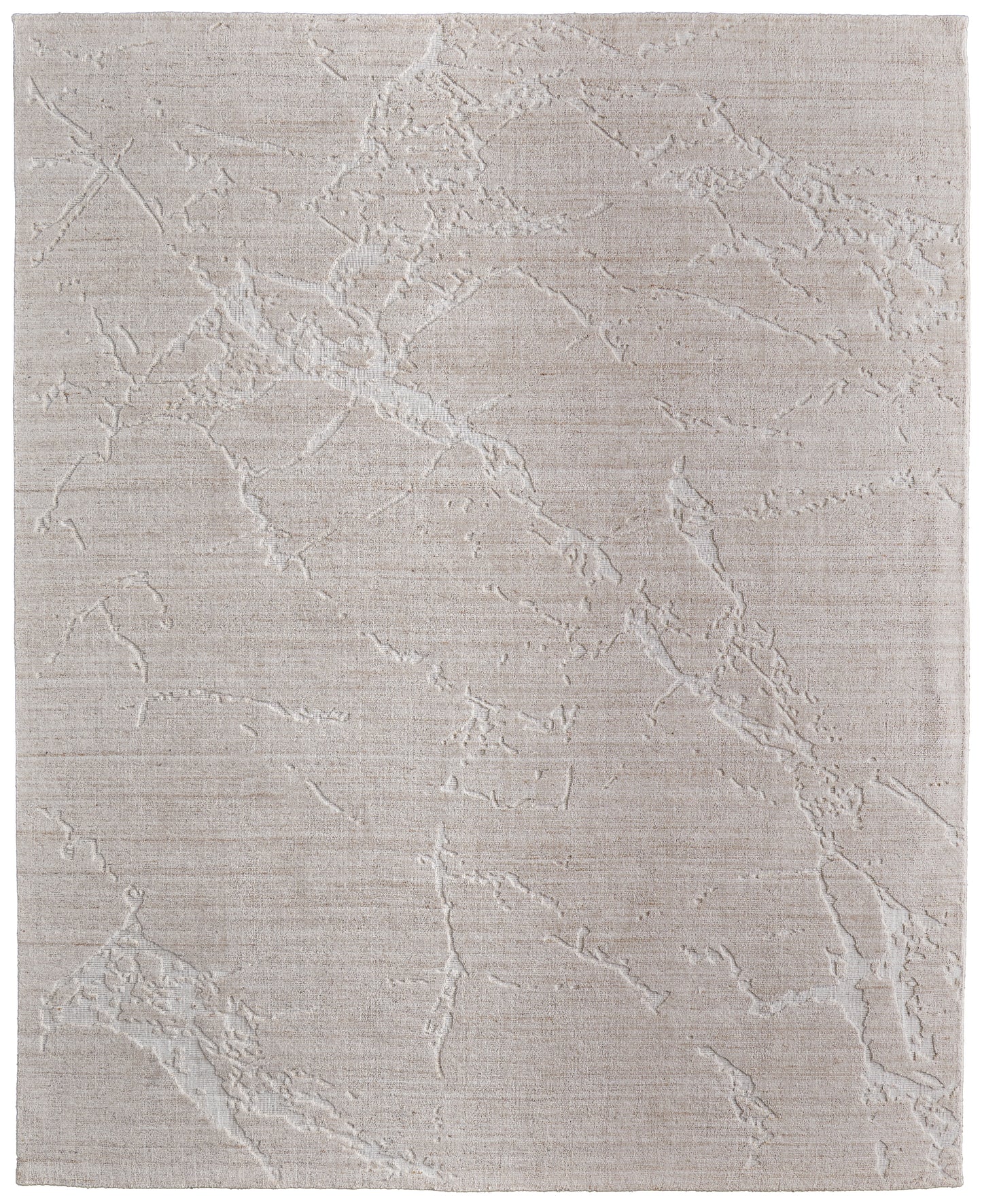 Aldrich Modern/Industrial/Casual Solid/Abstract Tan/Ivory - Feizy Rug