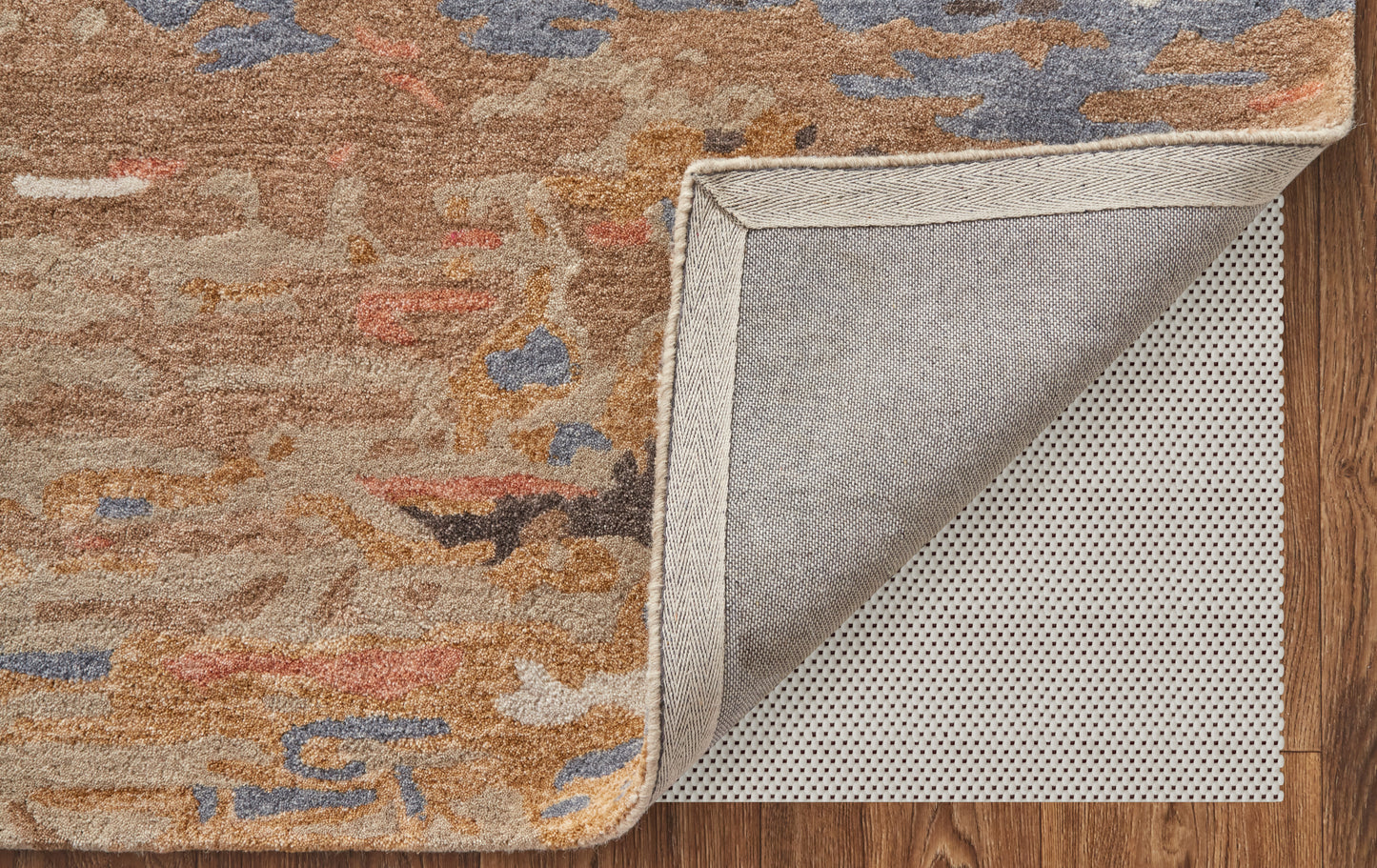 Everley Modern/Casual Tan/Blue Accent Rug