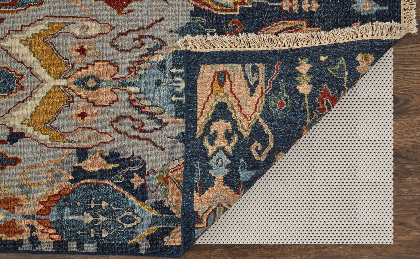 Leylan Transitional/Bohemian & Eclectic/Craftsman Ikat Blue/Gray/Tan - Feizy Rug