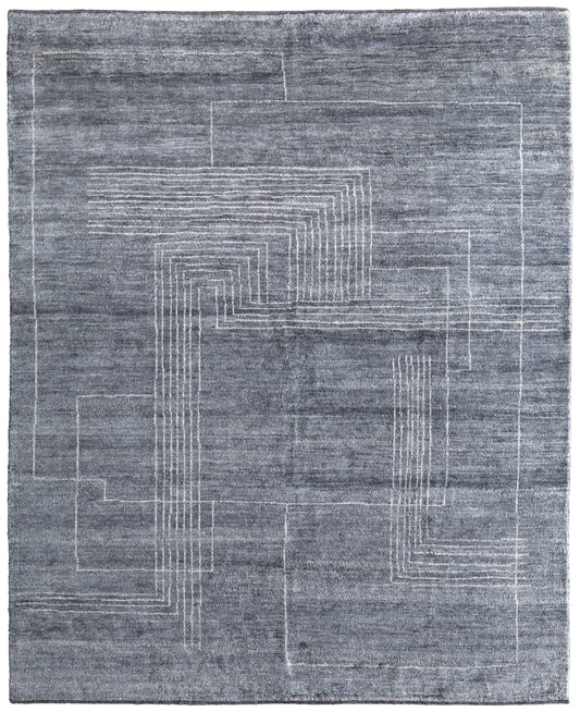 Agape Modern/Bohemian & Eclectic Abstract/Geometric/Distressed Gray/Ivory - Feizy Rug