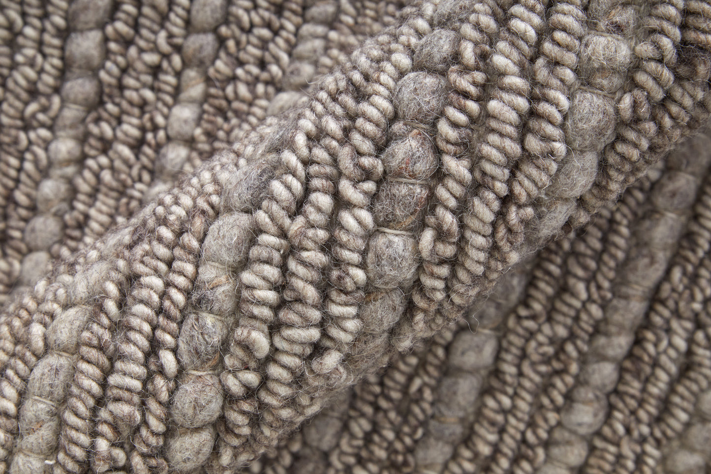 Herrick Modern/Casual Solid/Stripes Taupe/Ivory/Brown - Feizy Rug
