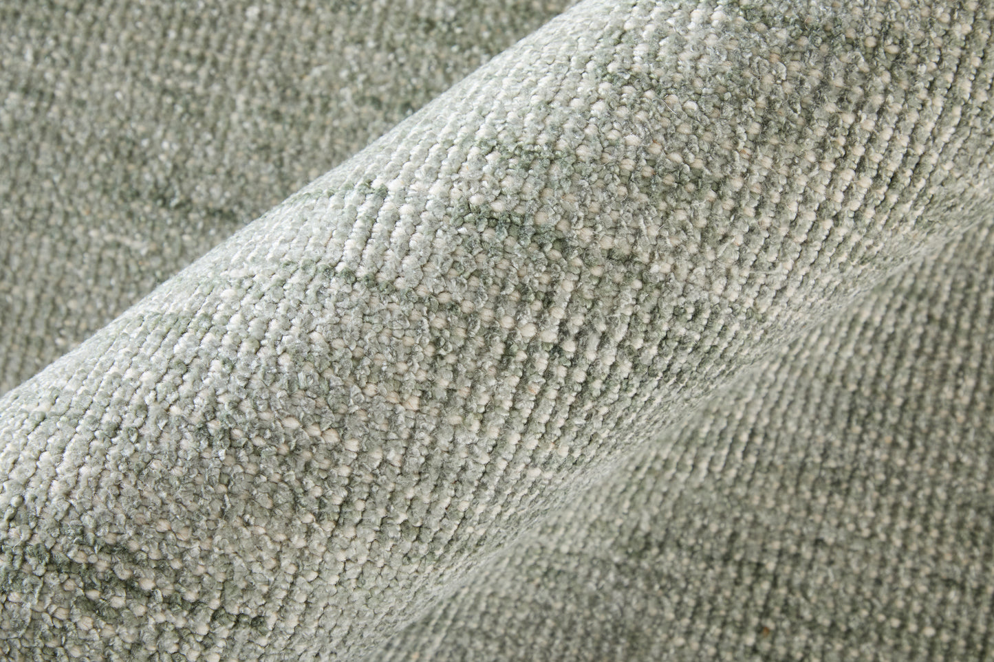 Fleetwood Modern/Casual Solid Green/Ivory - Feizy Rug