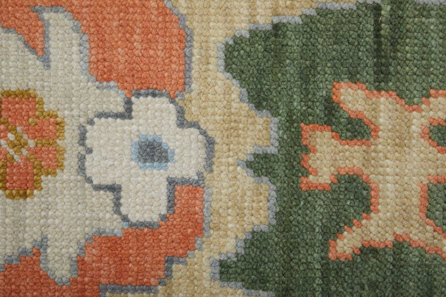 Karina Transitional/Craftsman/Casual Floral & Botanical/Scroll/Bordered Ivory/Gold/Green - Feizy Rug