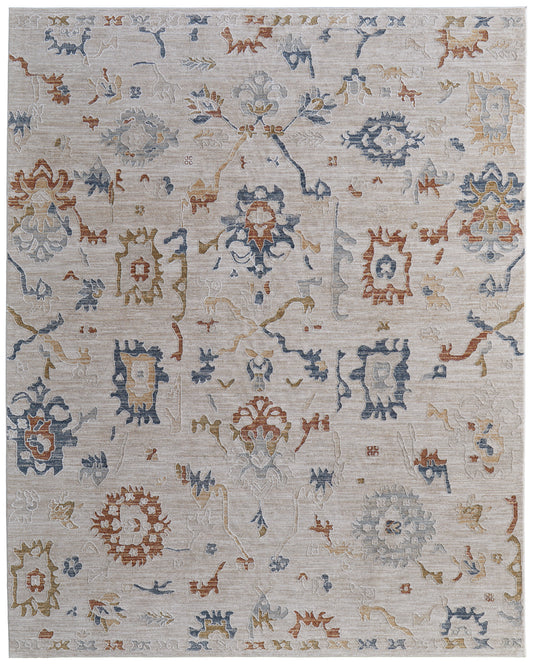 Pasha Transitional/Bohemian & Eclectic/Cottage Ivory/Blue/Gold Accent Rug  Feizy Rugs Small Parcel,Feizy Rugs,Pasha,Ivory/Blue/Gold,2' x 3',Accent Rug,Polyester,Transitional/Bohemian & Eclectic/Cottage,Turkey