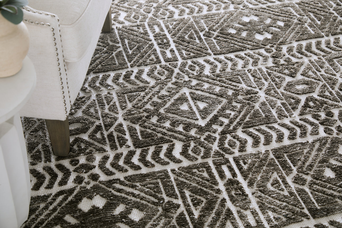 Colton Modern/Cabin & Lodge/Global Southwestern/Geometric Brown/Taupe/Ivory - Feizy Rug