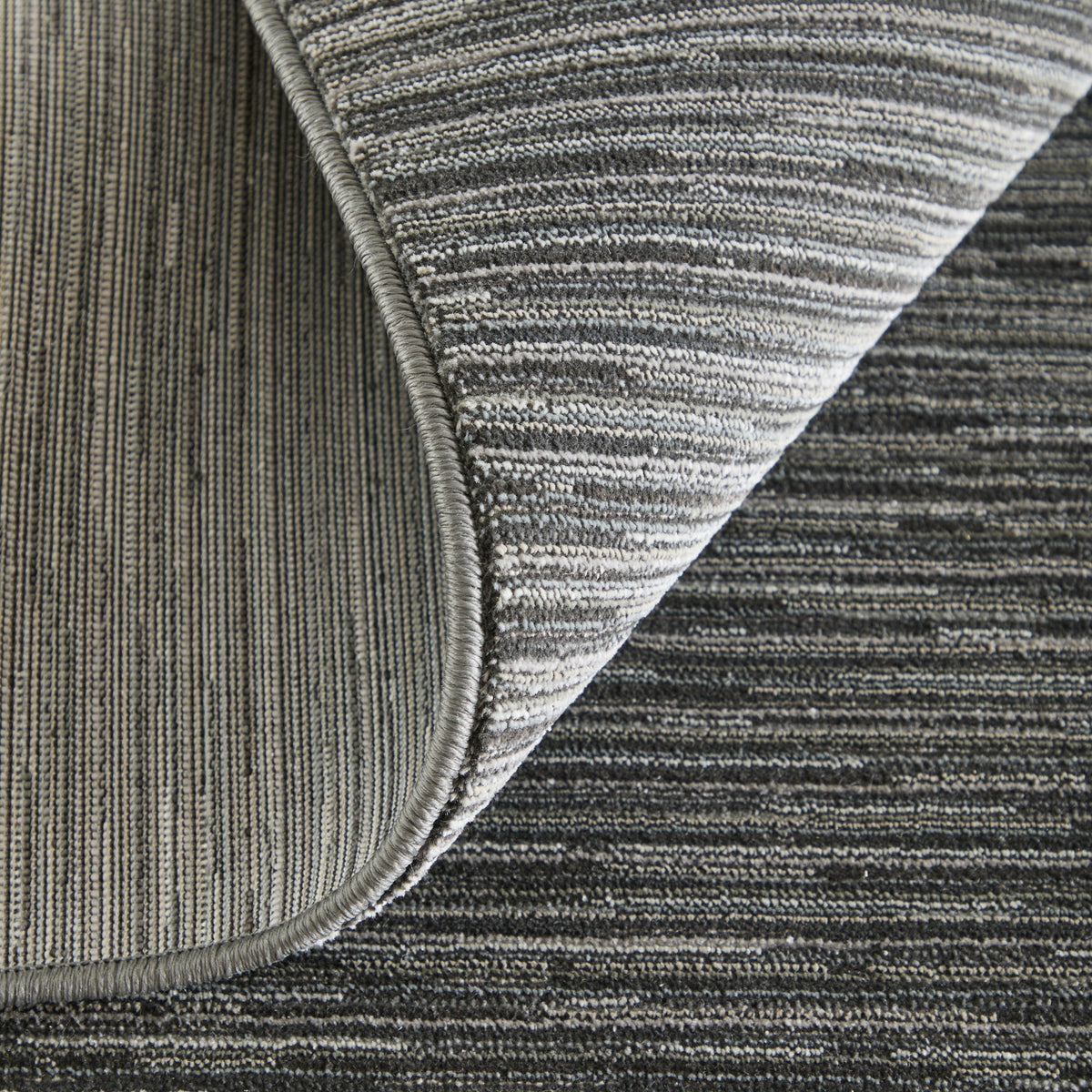 Priestley Modern Solid/Stripes Gray - Feizy Rug