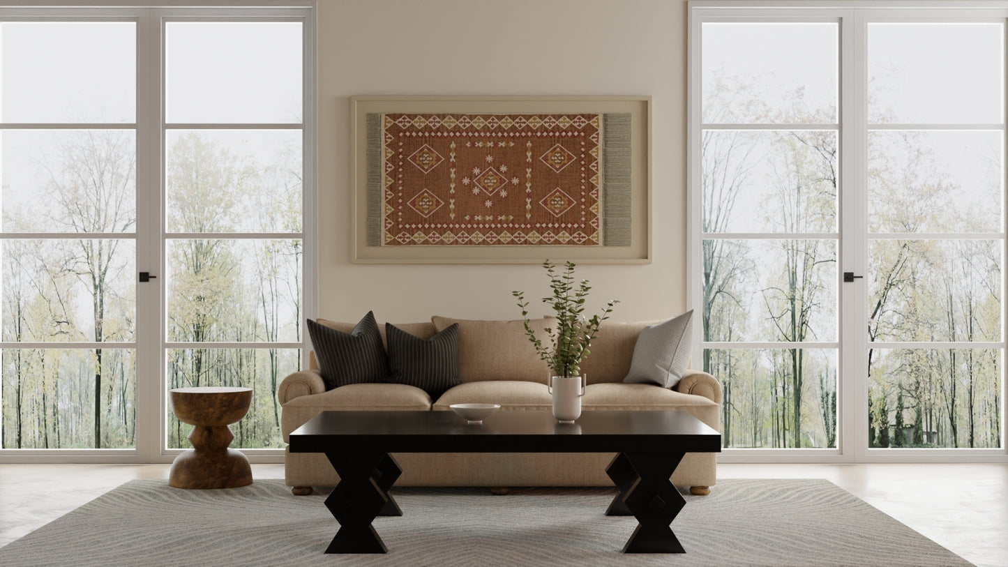 Wallace Modern/Casual/Bohemian & Eclectic Abstract/Geometric Gray/Ivory - Feizy Rug